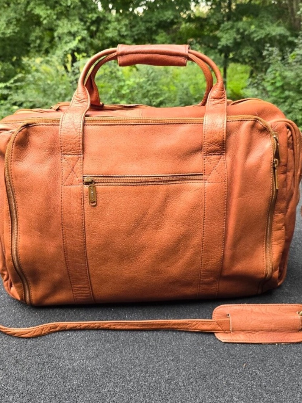 Cortez Pure Leather Vintage 1993 Men's Duffel Bag in Cognac Brown